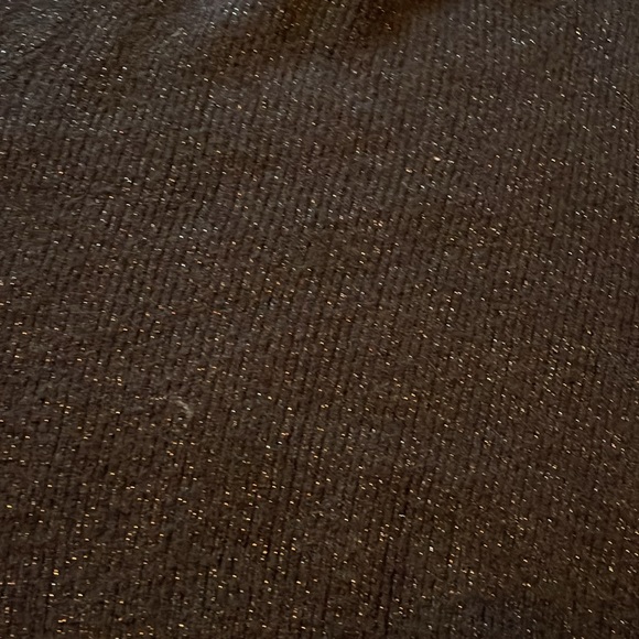 Time and Tru Women’s Mock Neck Sweater Tunic Long Sleeves Black metallic black - Picture 7 of 7